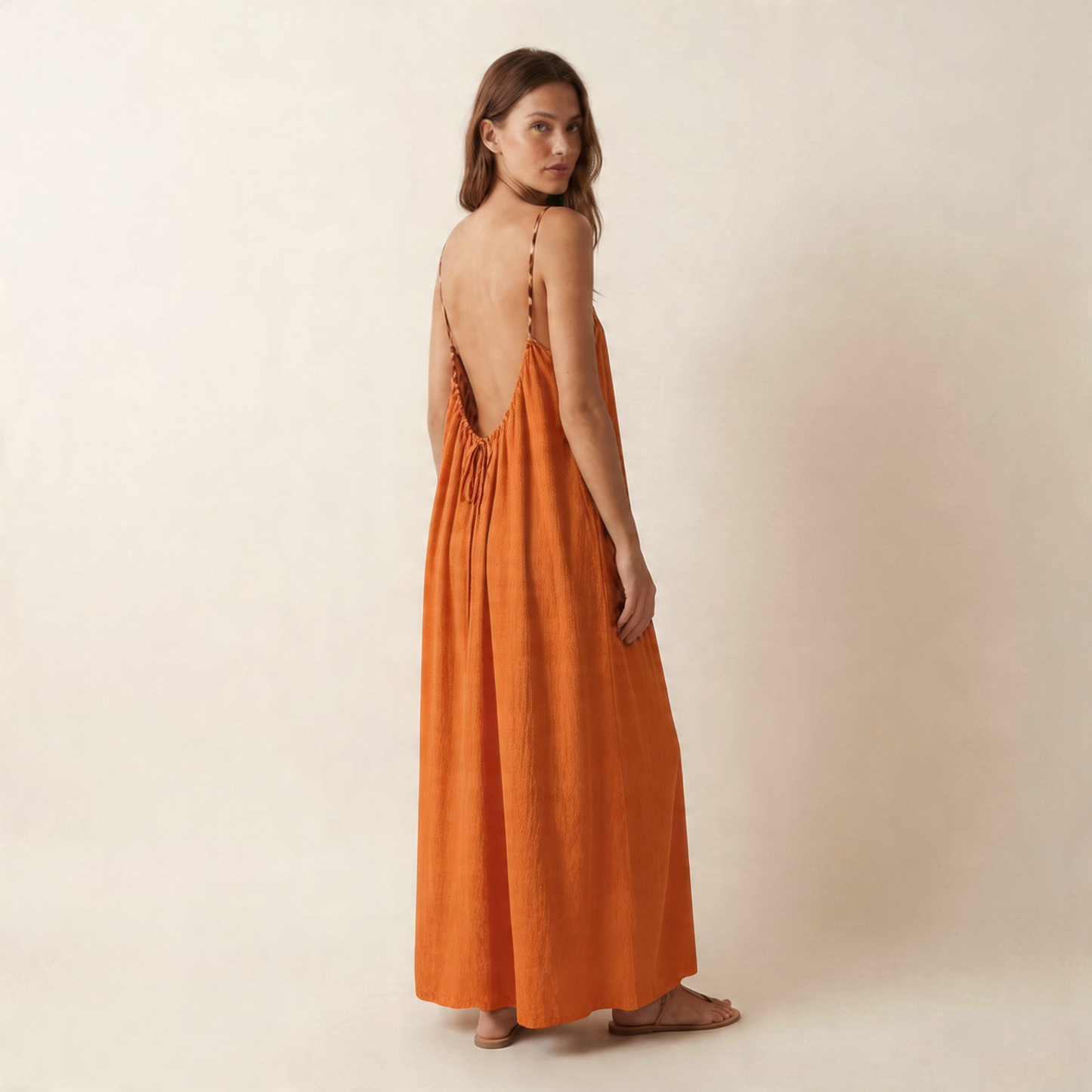 Low Backless Flow Dress