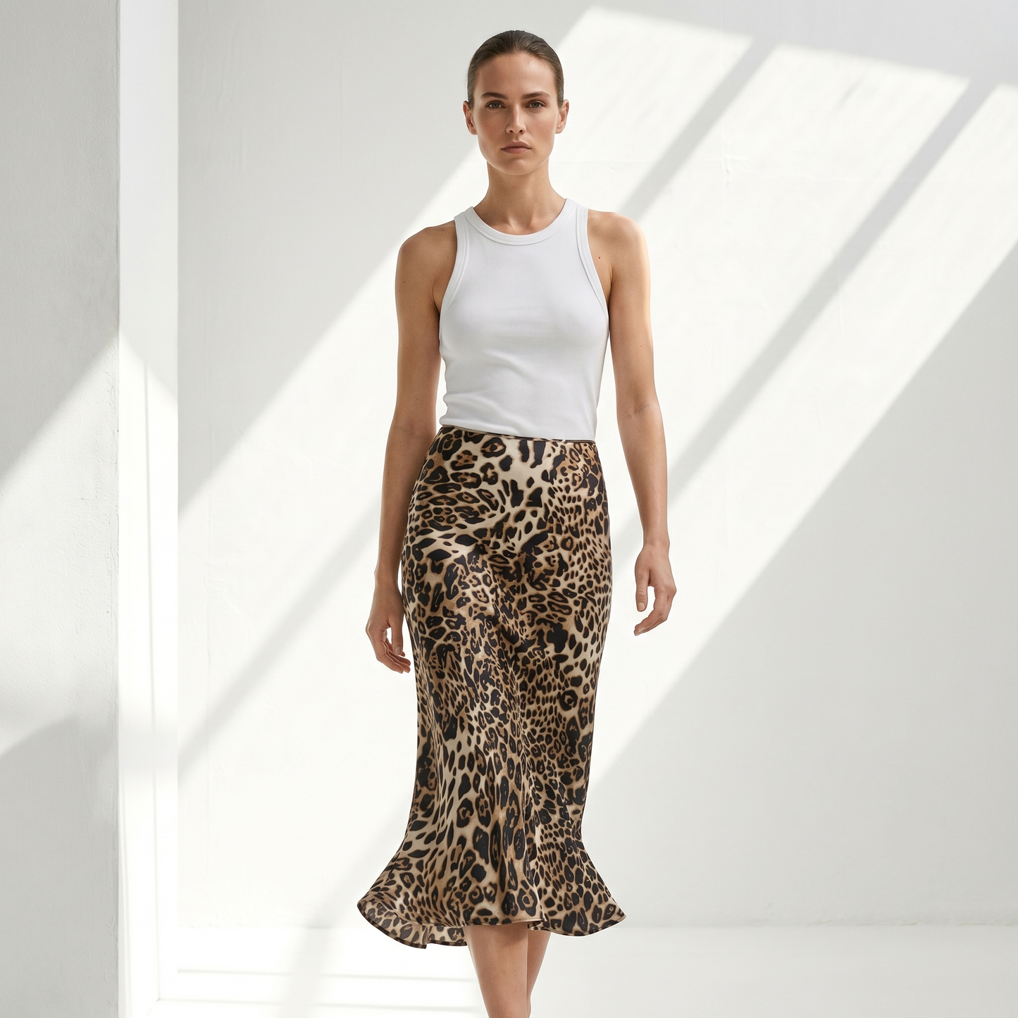 Flowy Satin Skirt