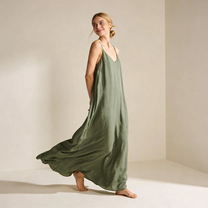 Low Backless Flow Dress