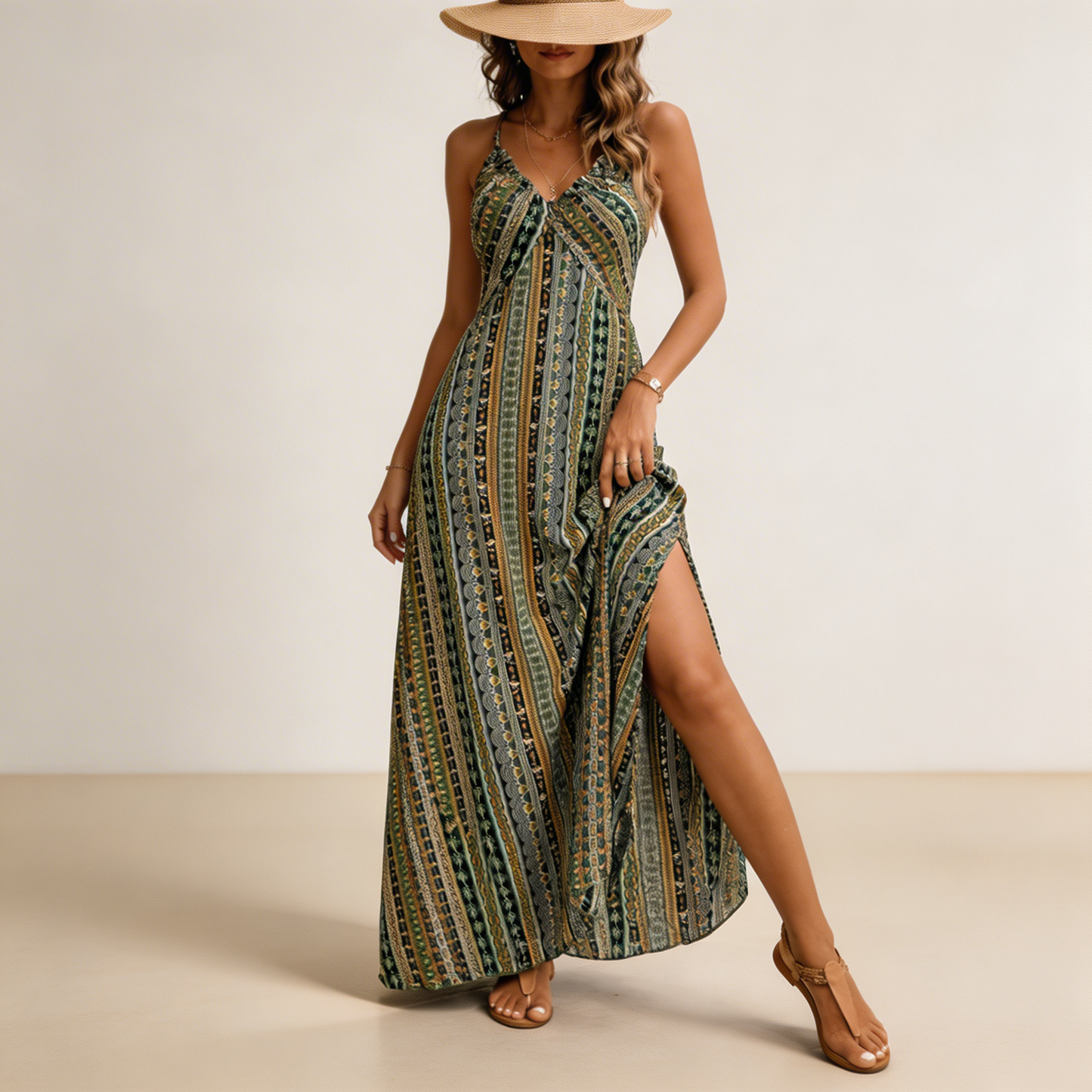 Bohemian Split Maxi Dress
