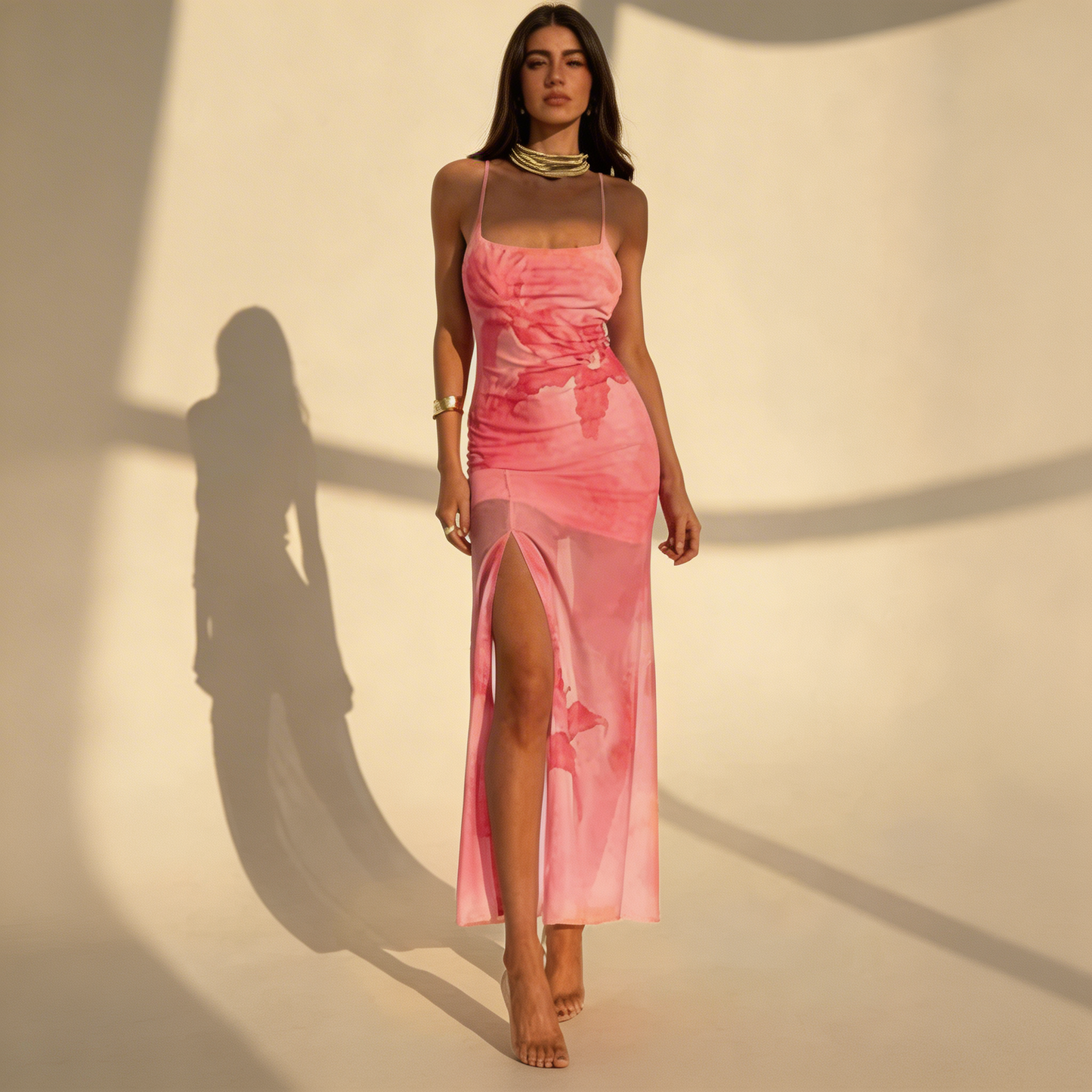 Sunset Glow Split Dress