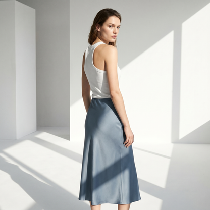Flowy Satin Skirt