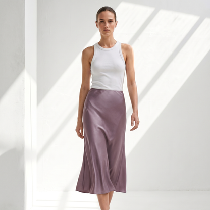 Flowy Satin Skirt